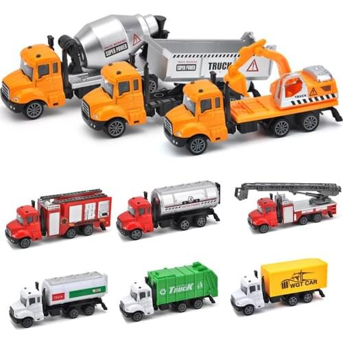 Children Pull Back Alloy Car Fire Extinguishing Truck Model Vehicle Toy Gift