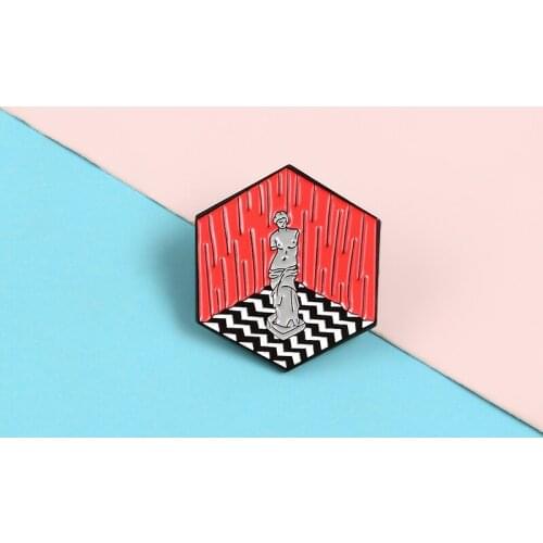 Lynch Style Venus de Milo Enamel Pins Custom Twin Peaks Brooches for Backpack Clothes Punk Badge TV Jewelry Gift for Friends