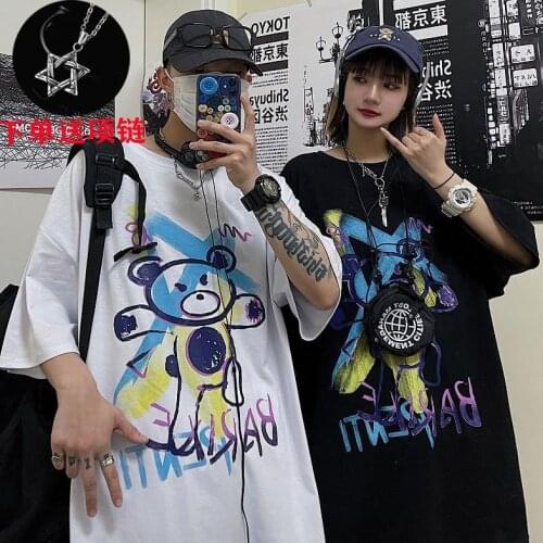 Harajuku Japanese Anime Rei Ayanami T-shirt Unisex Manga Unisex Streetwear T-shirt Casual Short Sleeve Oversized T-shirt Ladies