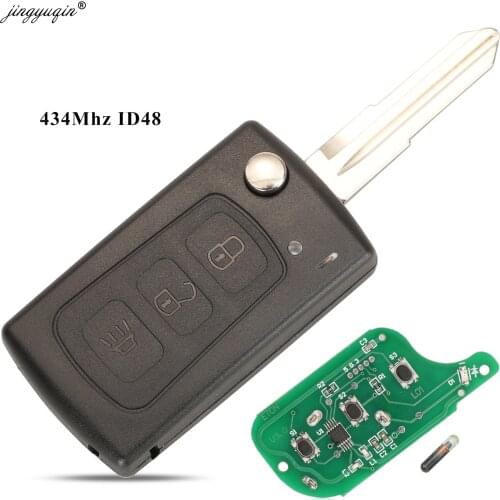 Jingyuqin 434Mhz ID48 Flip Remote Key for Great Wall Haval Hover H3 H5 3 Buttons Original Factory Keys Fob