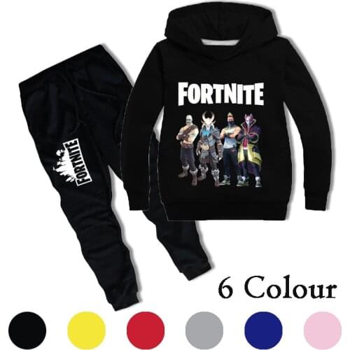 Battle Game Boys Clothing Fortnite Autumn Spring Outerwear Tops+pants 2 Pcs Outfits Sets Kids Long Sleeve Hoodies Clothes Suit