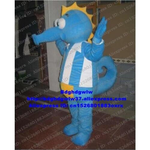 Seahorse Sea Horse Hippocampus Mascot Costume Adult Cartoon Character Outfit Suit Company Promotion Garden Fantasia zx2970