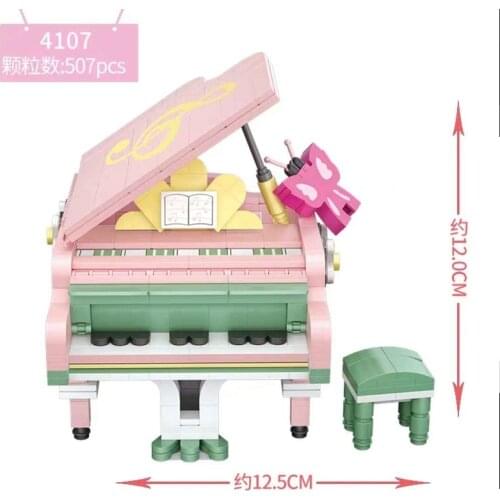 LOZ MINI bloquesde ladrillo Building Blocks creative small exhibition toy heilicopter/radio/piano/violin/phonograph Brinquedos