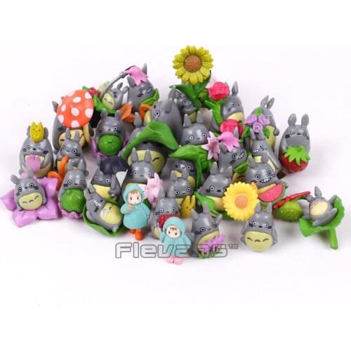 Cute Cartoon My Neighbor Totoro Mini PVC Figures Toys DIY Miniature Decoration Dolls 30pcs/set 3~5cm