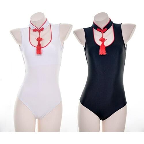 2020 New Anime Women Bodysuits Beach Casual Rompers Sleeveless Summer Halter Sexy Femme Bodycon Backless Sukumizu Swimsuit