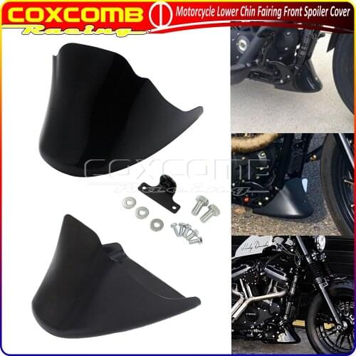 Motorcycle ABS Air Dam Chin Fairing Mudguard Bottom Front Spoiler Cover For Harley Sportster 883 XL1200 Super Low Iron 2004-2020