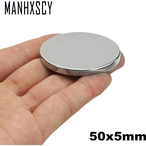 2pcs Neodymium N35 Dia 50mm X 5mm Strong Magnets Tiny Disc NdFeB Rare Earth For Crafts Models Fridge Sticking magnet 50x5mm