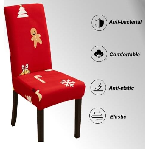 Modern Christmas Gift Chair Cover Stretch Elastic Seat Chair Case Removable And Washable Banquet Hotel Dining Room Cover
