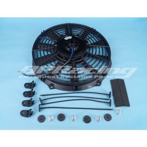14" INCH PUSH/PULL 12V 80W SLIM REVERSIBLE ELECTRIC RADIATOR AUTO FAN / ELECTRIC RADIATOR COOLING STRAIGHT BLADE FAN KIT