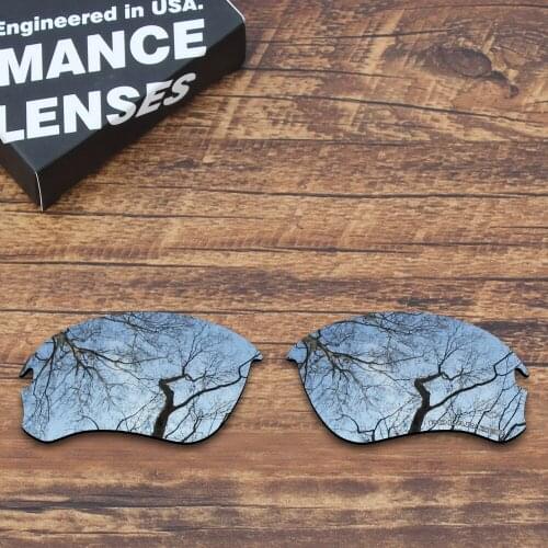 ToughAsNails Resist Seawater Corrosion Polarized Replacement Lenses for Oakley Flak Draft Sunglasses Metallic Silver