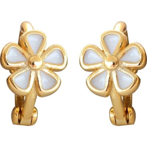 925 Sterling Silver Earring Fashion Zircon Flower Ear Ring Round Butterfly Wing Ear Bone Cute Wild Trend Woman Girl Ear Jewelry