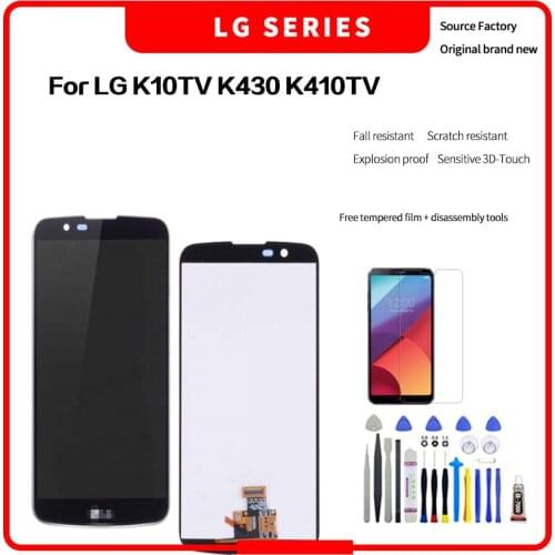 For LG K10TV K430 K410TV LCD Display Touch Screen Digitizer Assembly For LG K10TV LCD Screen with Disassembly tools