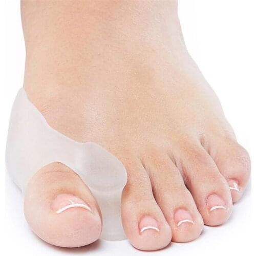 1Pair Silicone Gel Bunion Big Toe Separator Spreader Eases Foot Pain Foot Hallux Valgus Correction Guard Cushion Concealer Thumb