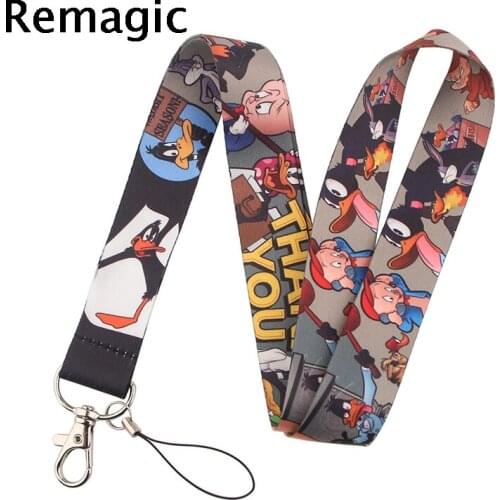 20pcs Bugs Bunny Rabbit Lanyard for Keys Phone Cool Neck Strap Lanyard for Camera Whistle ID Badge Cute webbings ribbons Gifts