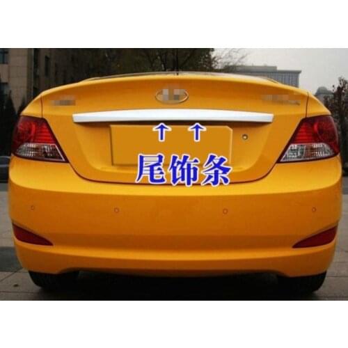 2010-2011 for Hyundai VERNA / Solaris lid 4 Dr ABS Chrome Rear trunk Trim Car styling