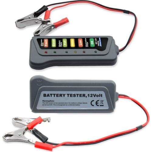 2018 New Arrival Mini 12V Auto Digital Alternator Tester 6 LED Lights Digital Battery Alternator Tester For Car Motorcycle