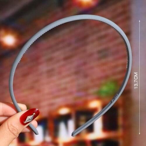2021 Frosted Non-Slip Hairbands Hair Hoop Turban for Women Simple Soild Plastic Headbands Bezel Girls Hair Accessories