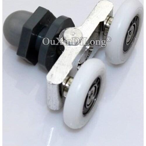 Brand New 8PCS Heavy Bathroom Shower Swing Sliding Door Rollers Pulleys Double Nylon Wheels Runners Wheel Diameter 19/23/25/27mm