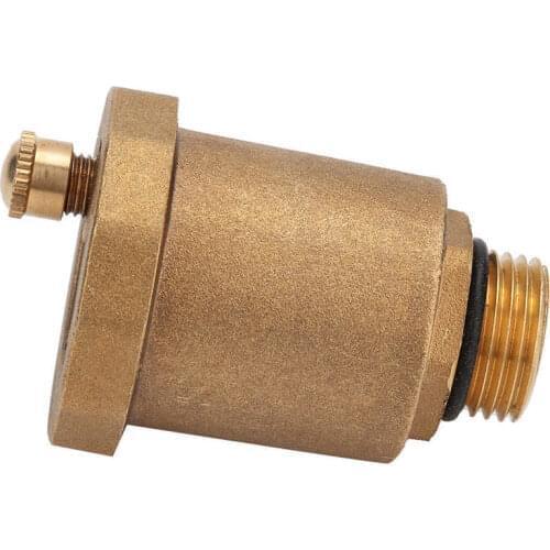 Automatic One Way Air Vent Valve G1/2" Male Thread Air Vent Exhaust Valve Brass Pumping Access Normal Pressure