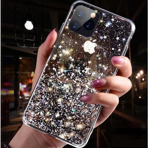 Case Bling Star Glitter Clear Cases For OPPO Find X3 X2 F19 F17 F15 F11 F7 F9 F5 F3 Pro Plus Lite Neo Cover