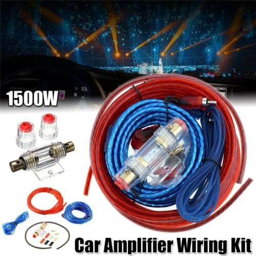 60 AMP Fuse Holder 8GA Power Cable Subwoofer Speaker Car Audio Wire Wiring Amplifier Installation Wires Kit Amplificador Cable