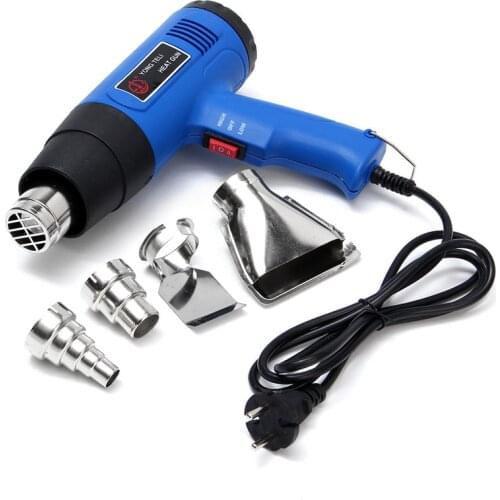 Electric Heat Gun Hot Air Gun 1500W Dual Temperature Metal Nozzle Adjustable Electric Power Tools With 4 Nozzles EU Plug