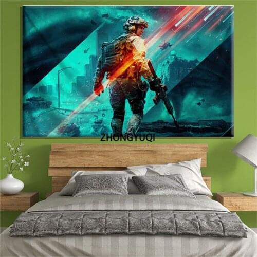 Battlefield 2042 Game Poster Canvas Painting Live Room Wall Decor Canvas Wall Stickers Poster Home Decoration Painting Wall art
