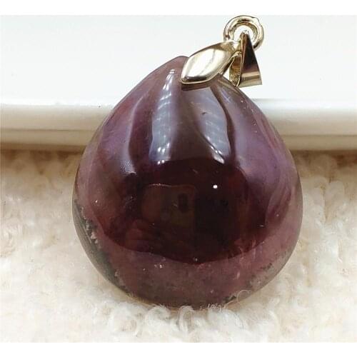 Canada Natural Auralite 23 Purple Red Pendant Water Drop 26x23x9mm Women Necklace Fashion Stone AAAAA