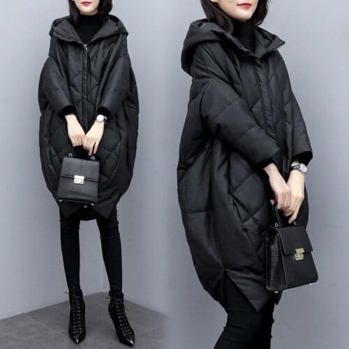 Woman Jacket Parkas Coat Cocoon Shaped Winter Plus Size Cotton-Padded Clothes For Women PU Leather Jacket Veste Femme