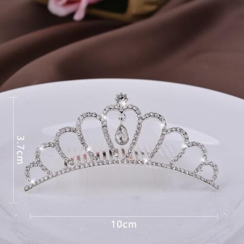 Fashion Wedding Bridal Party Crown Hair Comb Crystal Rhinestones Crown Hairwear Women Girl Birthday Headwear Accessories