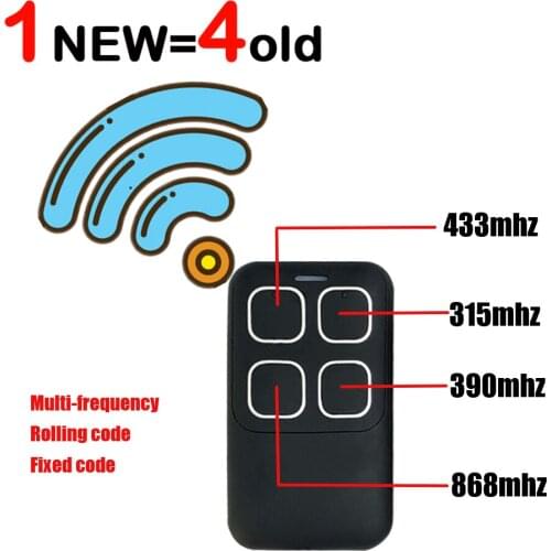 Multi Frequency Duplicator Copy Fixed Rolling Code 287-868MHz Garage Door Remote Control Commander Gate Opener Key free shipping