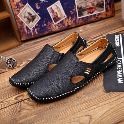 New Big Size Hollow Out Men Sandals Man Outdoor Casual Shoes Breathable Fashion Shoes Men Beach shoes Mens Antiskid Sandals