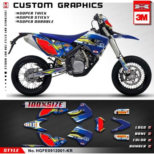 KUNGFU GRAPHICS Dirt Bike Sticker Kit for Husaberg FE390 FE450 FE570 FX450 FE570S FE FS FX 390 450 570 2009 2010 2011 2012