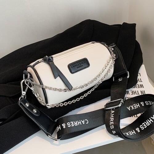 Niche Design Premium Bag 2021 New Fashion Womens All-match Messenger Bag Chain Armpit Bag Cylinder Bag Shoulder Bag Width: 19cm