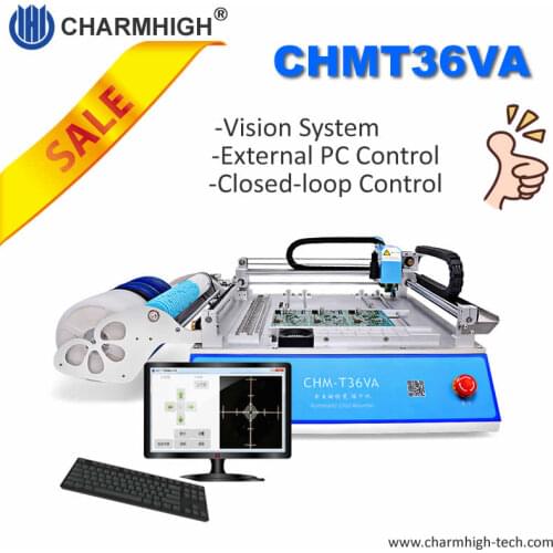 Low Cost High Accuracy CHM-T36VA Desktop SMT Pick and Place Machine chmt36va, 0402-5050,SOP,QFN,QFP