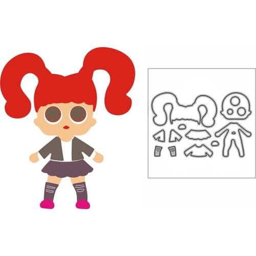 New Double Tail Girl Craft Embossing Mold 2021 Metal Cutting Dies for DIY Decorative Scrapbooking Album Card Making No Stamps