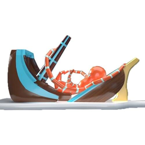 New design Inflatable outdoor playground inflatable slide ship inflatable land silde with octopus