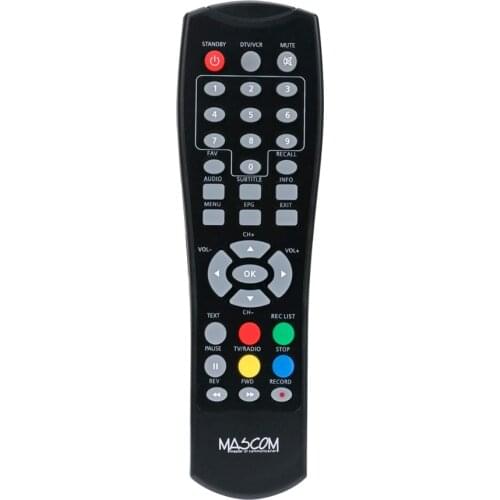 New Remote Control fit for MASCOM satellite receiver Mascom MC550T, 525T and 510T