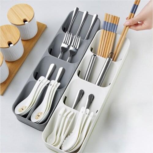 Plastic Container plateau Knife Block Holder Cutlery Storage Tray Knife Holder Tableware Organizer Spoon Fork Storage Box