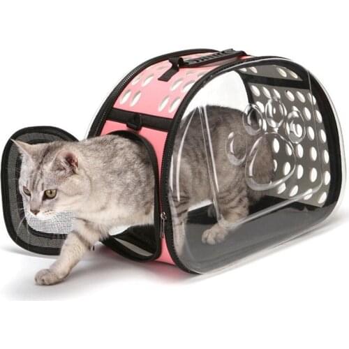 Transparent Breathable Cat Backpack Fashion Pet Cat Bag Carrier for Cats Space Capsule Foldable Pet Travel Bag Outdoor Backpack