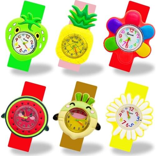 Baby Look Time Toy Kids Watches Strawberry/watermelon Children Watch Boy Girl Student Clock Flower Child Watch Relojes Kol Saati