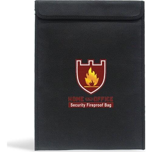 Document Bag Fireproof Waterproof Safe File Folder Storage Organizer Bag with Dual Closures for Home Office Travel 11x15in