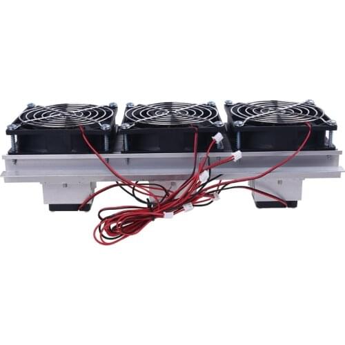 TEC Electron Semiconductor Refrigeration Cooler Triple Fan Thermoelectric Module Kit DIY Peltier R1WC Wholesalse