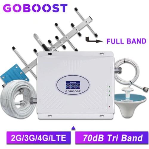 GOBOOST cellular amlifier 4g signal booster cell phone 2g 3g 4g mobile repeater gsm 900 1800 2100 amplifier lte 2600 booster kit