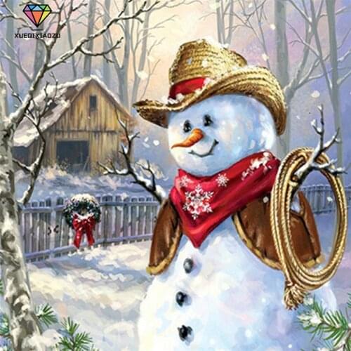 XUEQIXIAOZU 5d Diamond Painting Full Round Santa Claus Diamond Embroidery Rhinestone Picture Mosaic Christmas Decoration gift