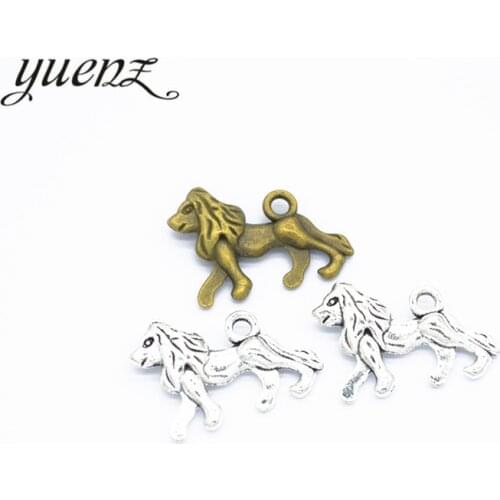 YuenZ 17 pcs Antique elephant Charm metal pendants for necklace jewelry making 20*14mm D9229