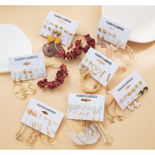 KISS WIFE Vintage Pearl Hoop Earrings For Women Long Tassel Butterfly Dangle Drop Earrings Punk Fashion Jewelry 2021 Trend Gift