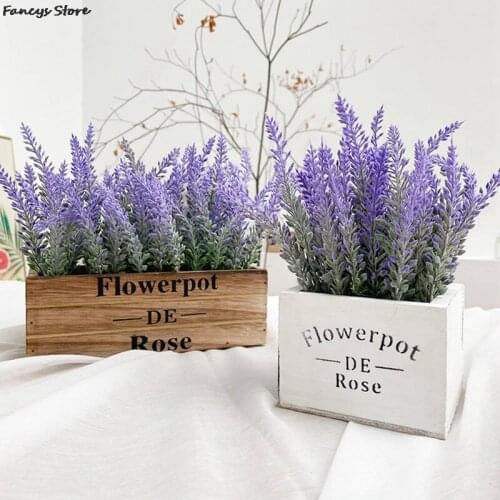 1 box Romantic Provence Lavender Wedding Decorative Flower Vase for Home Decor Artificial Flowers Grain Christmas Plant Fake