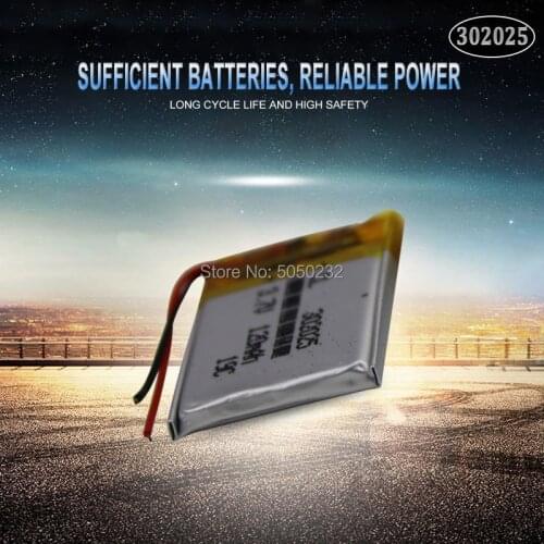1pc 110mAh 3.7V 302025 polymer battery for GPS PSP MP3 MP4 MP5 DVD small toys battery Bluetooth speaker Li-ion Cell battery