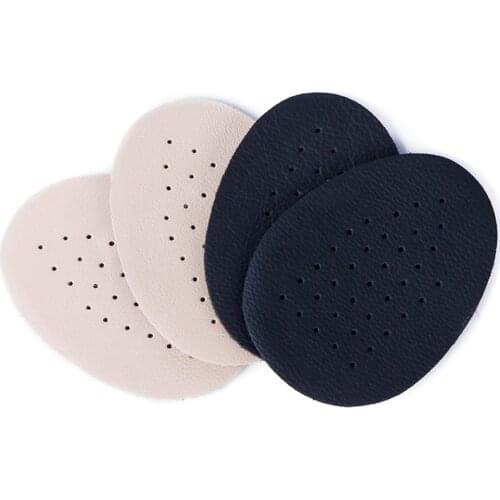 2 Pairs Half Insoles Comfortable Leather Bottom Latex Anti Slip Breathable High Heel Shoes Pad AIC88
